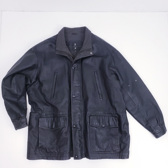 Joshua Ross Other - Vintage 90s Men's 3XLT Joshua Ross black leather coat